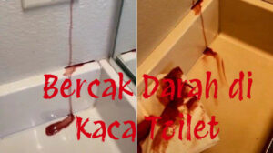 Bercak Darah di Kaca Toilet